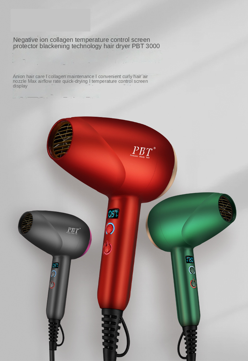 Fashion and popular style 2021 latest salon Negative Ion hair dryer household hair dryer for home travel hotel