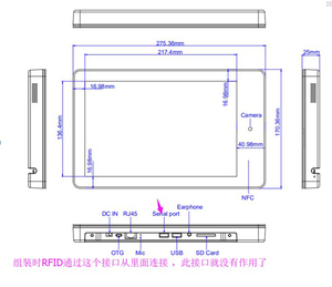 RK3288 rk99 ile LED ışık bar 10.1 inç duvar montaj dijital tabela Android Tablet Pc - Product Image 6