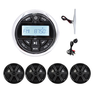 Hasda H-833 Marine Thuyền Du Thuyền Đài Phát Thanh Stereo Máy Nghe Nhạc Cd Receiver Bó Kết Hợp Với 6.5 "4-Cách Loa Đồng Trục - Product Image 2