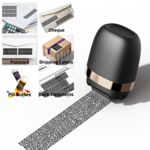 IDプロテクターローラースタンプ、インク付きID盗難防止ローラースタンプワイドキット/ - Product Image 4