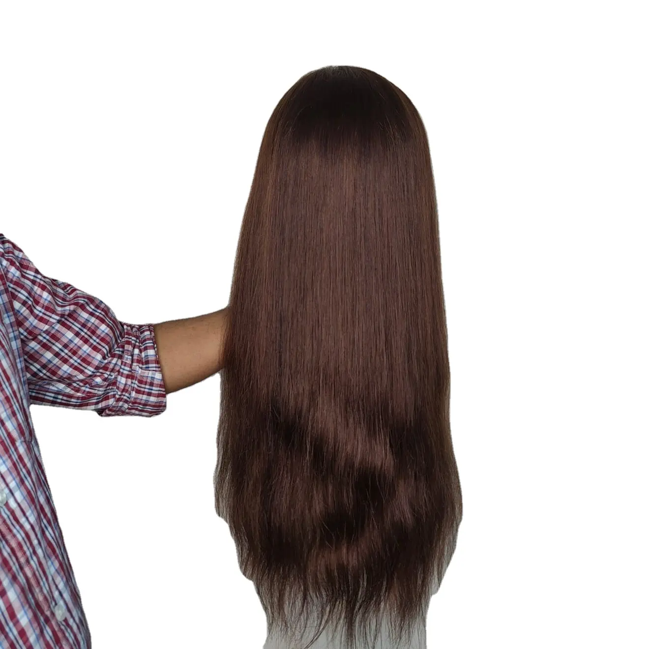 Échantillon gratuit 10A 40 pouces cheveux bruts vietnamiens, paquet de cheveux humains péruviens, cheveux humains doublement étirés sur commande fabriqués au Bangladesh