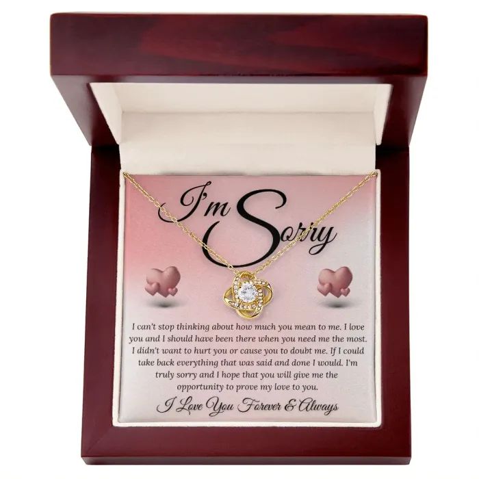 Card + Gold Necklace (LED Light Box)