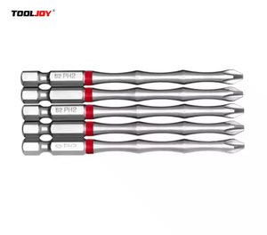 TOOLJOY 150mm PH2 Screwdriver Bit S2 Steel, High Torque, Single Head, Bamboo Joint
