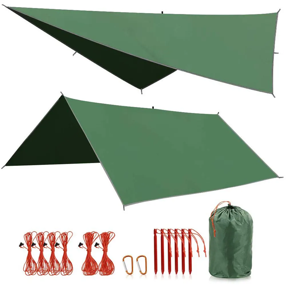 Léger auvent grande pluie mouche pour hamac imperméable tente de camping bâche facile à installer abri portable pour extérieur