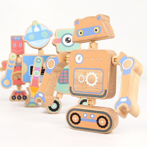 Wooden Snap <strong>Together</strong> Building <strong>Toy</strong> STEM Take Apart Robot Dinosaur Play Set Fine Motor Skill Montessori Educational Learning <strong>Toys</strong> - Product Image 3
