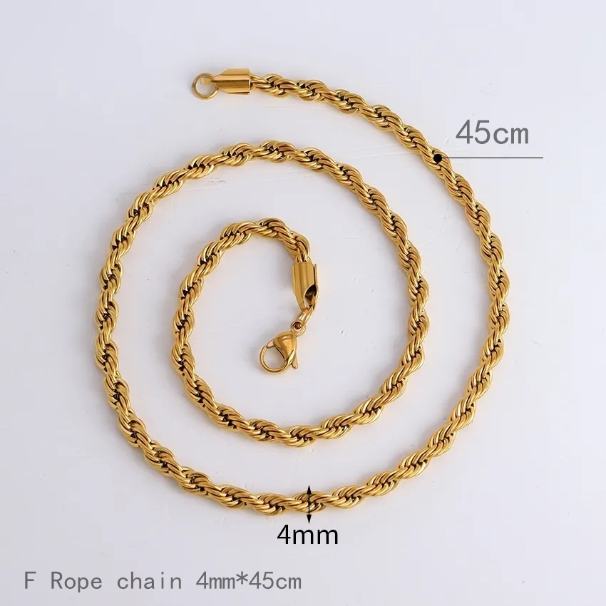 F Chaîne de corde 4mm * 45cm