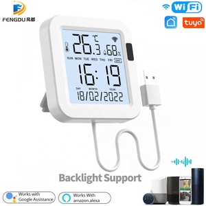 Sensor Digital de humedad y temperatura, higrómetro, termómetro con pantalla LCD, WiFi, Alexa, Google Home - Product Image 2