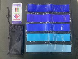 Custom TPE Mini Resistance <strong>Exercise</strong> Bands 5pcs <strong>Elastic</strong> <strong>Loop</strong> Gym Bands in Blue Portable for Yoga Use Packaged in Bags - Product Image 3