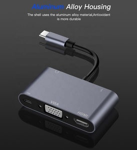 Xput Type C USB-C Hub <strong>Adapters</strong> <strong>5</strong> in <strong>1</strong> USB Type C Hub to 4K HDMI VGA USB 3.0 3.5mm <strong>Audio</strong> PD Charging <strong>Adapter</strong> - Product Image 6