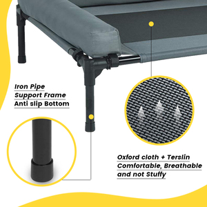 Petdom Draagbaar Dierenbed Met Wasbaar Ademend Mesh Verwijderbare Deken En Slipvoetjes Die Een Verhoogde Hondenmand Koelen - Product Image 3