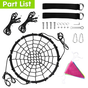 ZOSHINE Tree Swing with Safe <strong>Spider</strong> Web Saucer <strong>Net</strong> Outdoor Swing with Hanging Straps for Backyard Use