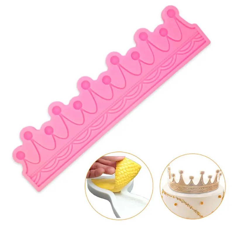 Stampo in Silicone torte a forma di Corona di Cottura Della Torta Della Muffa del cioccolato di argilla di Zucchero Attrezzo Del Mestiere di cerimonia nuziale Della Torta Che Decora Gli Attrezzi con Fondente