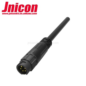 JniconM12クイックコネクトプッシュロック防水IP67ケーブルからLEDライトオスメスプラグソケットパネルマウント用ケーブルコネクタ