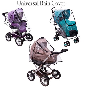 Universal Stroller <strong>Rain</strong> <strong>Cover</strong> with Zip Front Opening PVC Transparent Waterproof Wind <strong>Rain</strong> Weather Shield Protector for Pushchair - Product Image 5