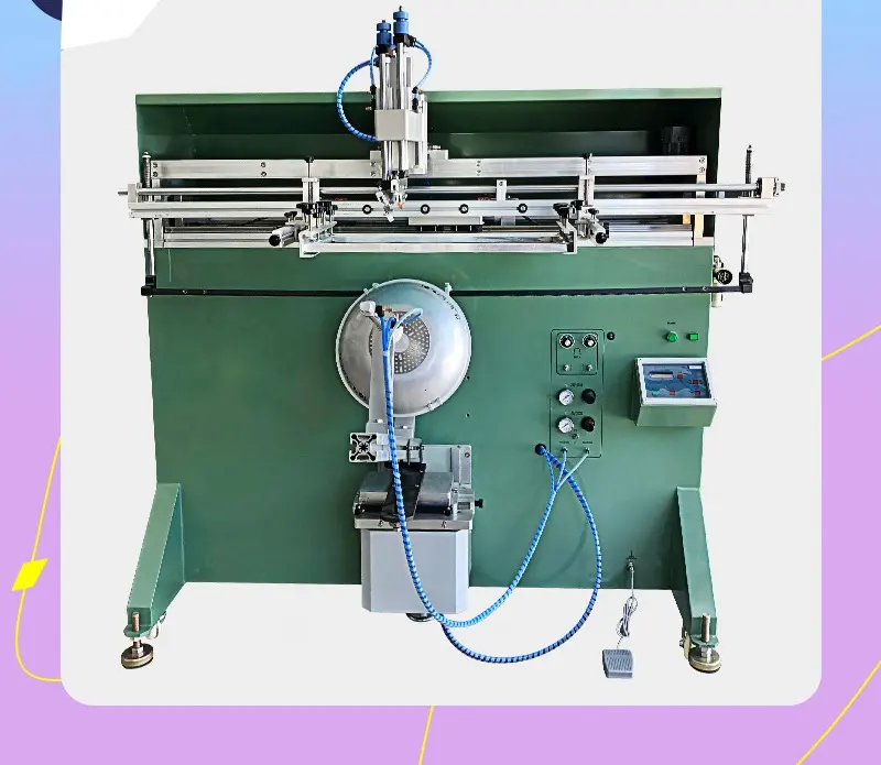 ECO Semi Auto LPG Cylinders Screen Printing Machine for Gas Tank Cans Screen Printer on plastic paint bucket