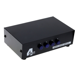 Venta al por mayor Negro Ligero Mini 4 puertos Entrada 1 Salida Audio Video AV RCA Switch Box - Product Image 1