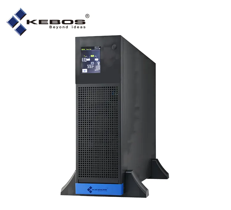 Kebos GRD33-5KL 5KW आपातकालीन शक्ति बंद ऑनलाइन रैक माउंट SNMP पर्यावरण के साथ उच्च प्रदर्शन 208V तीन चरण यूपीएस एसी बैटरी मोड