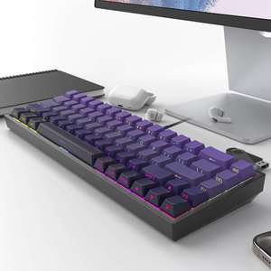 Tmice Hot Swappable 68 Phím Chơi Game Bàn Phím Pbt Bên Khắc Keycaps Im Lặng Chuyển Đổi Màu Đỏ Bàn Phím Cơ Khí Cho Máy Tính Máy Tính Xách Tay - Product Image 1