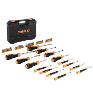 DEKO DKMT65 tamir takımları kutusu yalıtımlı tornavida aracı Set ev aletleri tamir 65 adet vida Bit seti - Product Image 3
