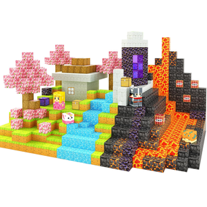 Oem ODM nhà máy tùy chỉnh 3D khối xây dựng từ tính trẻ em của giáo dục giải nén câu đố đồ chơi nhựa nam châm Cube Set - Product Image 4