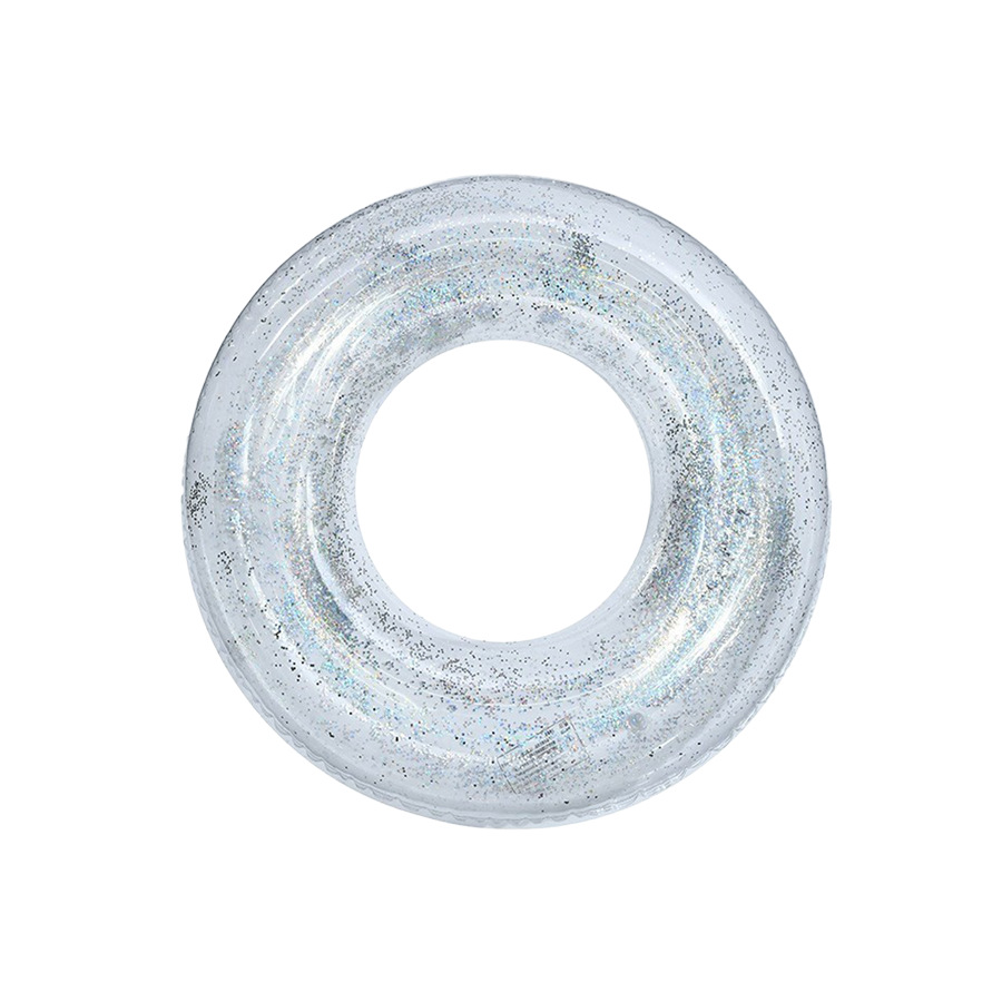 Cercle entièrement transparent - paillettes argentées