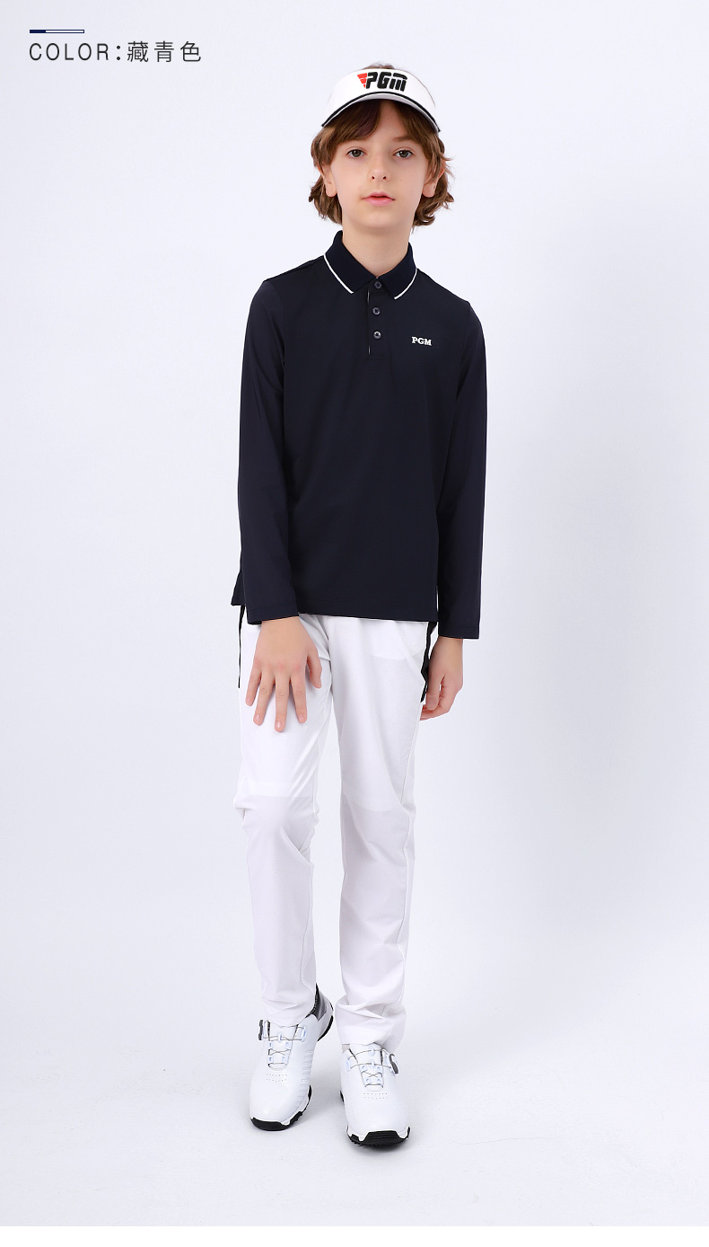 PGM YF407 microfiber plain kids golf sport polo tshirt quick dry企业官网