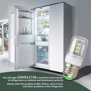 หลอดไฟตู้เย็น LED 3.5แสงสีขาว E26 K,หลอดไฟตู้เย็น LED ตู้เย็นขนาดเล็ก6000 W 40วัตต์เทียบเท่าตู้แช่แข็ง Frigidaire