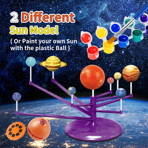 Yeni 2 In 1 Astronomy Planet Model beyin Diy kök güneş sistemi Planetarium projektör ile dokuz gezegen oyuncak - Product Image 6