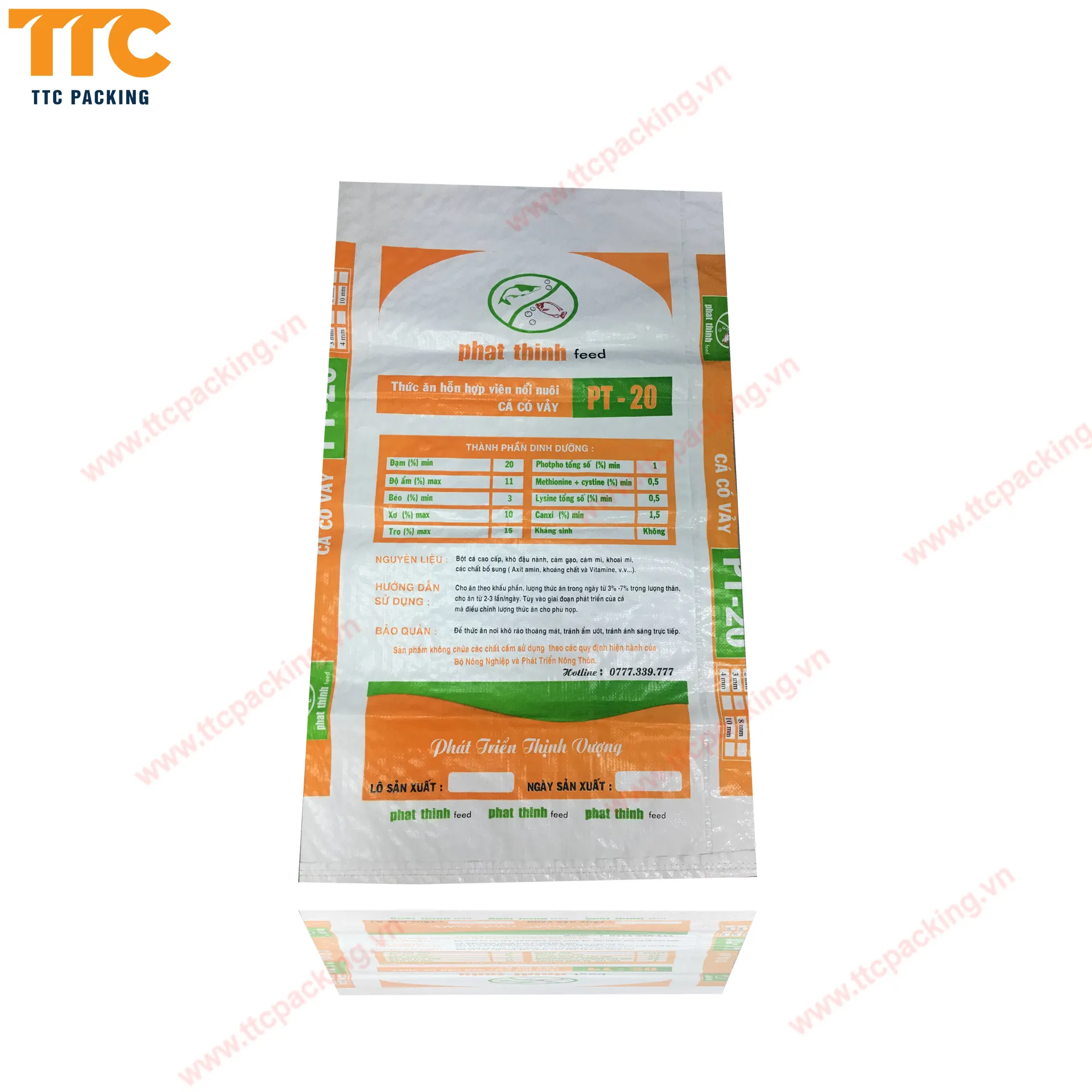 Fabricant vietnamien 25kg 50kg nourrir l'agriculture chimique stratifié pp tissé sacs