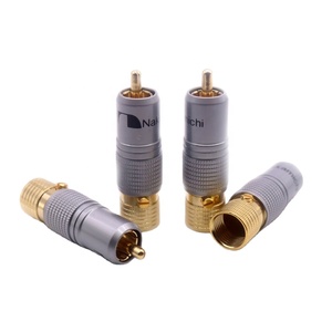Enchufe eléctrico RCA YIVO XSSH Audio OEM ODM DIY, cable de señal de 10MM, línea Coaxial de Latón chapado en oro, conector adaptador macho RCA - Product Image 1