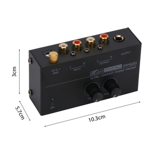 Preamplificador de preamplificador de fono ultracompacto con controles de nivel y volumen Entrada y salida RCA 1/4 - Product Image 3