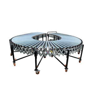 Adjustable and Expandable Roller <strong>Conveyor</strong> Flexible Powered Roller <strong>Conveyor</strong> with Skate Wheels for 50kg Bags <strong>Loading</strong> <strong>Unloading</strong> - Product Image 2