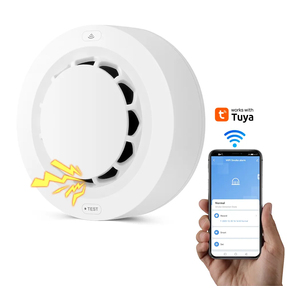 Tuya — détecteur de fumée 2.4G, outils pour maison intelligente