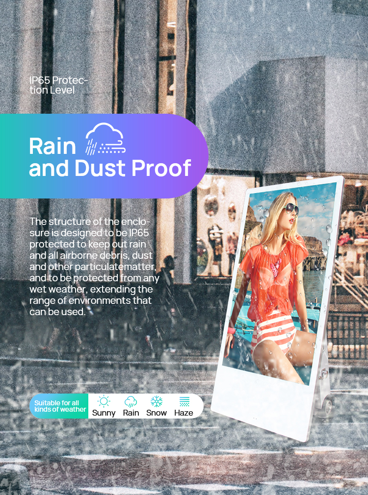 43inch Outdoor Moveable Advertising Player(图5) 32 Inch Lcd Display Retail Digital Signage(图5)