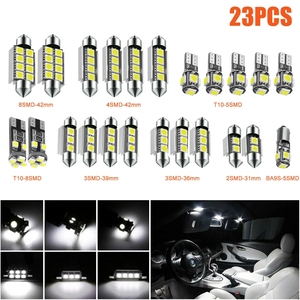 23 adet T10 5050 araba LED ışık ampul İç Dome <span class=keywords><strong>Trunk</strong></span> plaka lambaları kiti beyaz Bmw E53 E60 E90 için LED lamba
