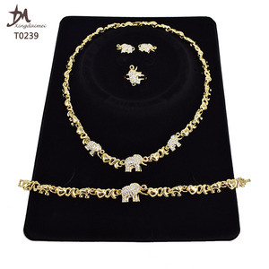 T0239 son tasarım XO 18K altın kaplama fil takı seti takı seti s kadın için - Product Image 5