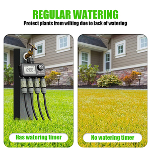 Novo Design Home <span class=keywords><strong>Automatic</strong></span> Dial Jardim Água Sistema De Irrigação Temporizador Com Quatro Zona