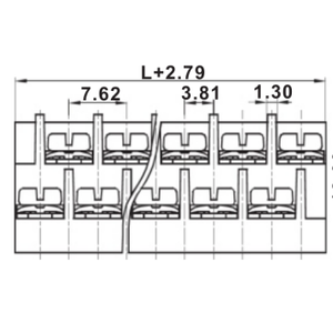 300V/15A Pitch 7.62mm <strong>Double</strong> Deck Two <strong>Layers</strong> 2 Levels White Barrier Strips <strong>Terminal</strong> <strong>Block</strong> Used for Computer Motherboards - Product Image 2