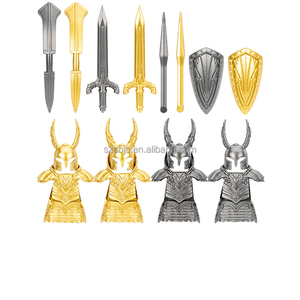 HN570-573 antik ağır asker şövalye Mini Action Figure yapı taşı aksesuarları kalkan kask zırh modeli çocuk oyuncakları - Product Image 1