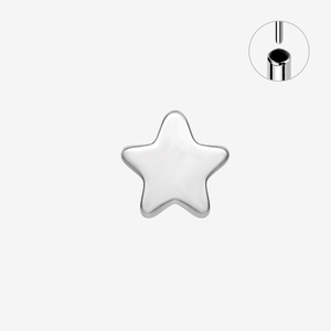 ASTM F136 <strong>Titanium</strong> 18G Labret Piercing Rings Lip Rings with Star Moon Heart Top Push in Threadless <strong>Titanium</strong> Body Jewelry - Product Image 3