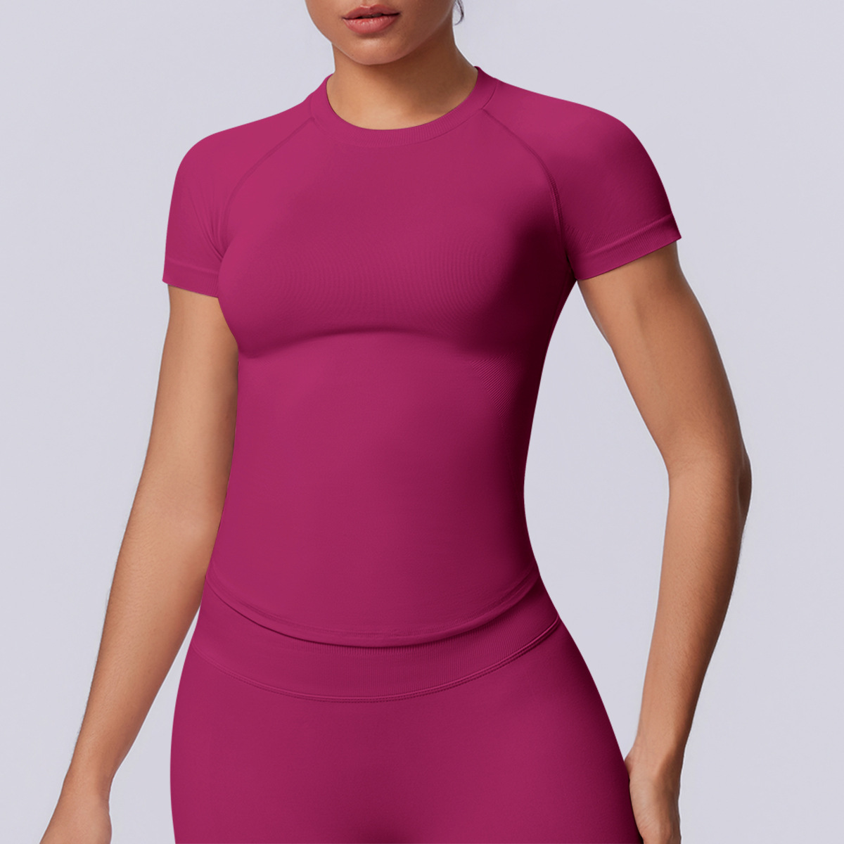 6705 Short Sleeve - Wild Berry red