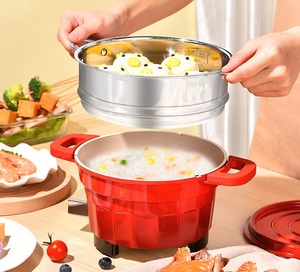 電気ポット多機能耐久性家庭用電気スープポットホットハンドル付き - Product Image 3