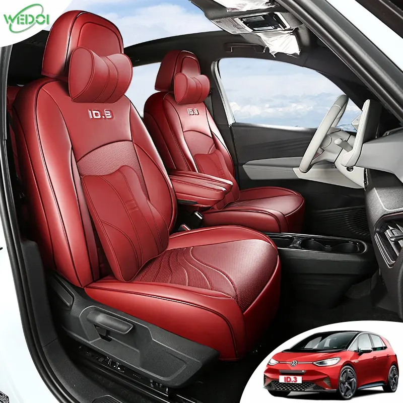 Leather Seat Cover for VW ID.3 Car Customized Front Rear Seat Cover for Volkswagen Front Rear Seat Cover