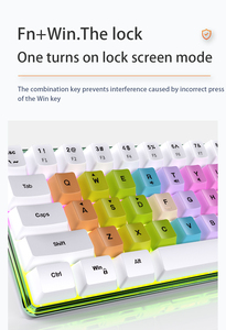 K401 Mini Wireless RGB 61-Key Gaming <strong>Keyboard</strong> USB 3.0 Interface 60% Membrane <strong>Computer</strong> <strong>Keyboards</strong> for Desktop <strong>Use</strong> - Product Image 3