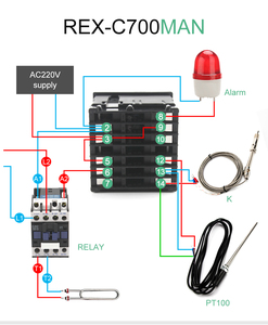 <strong>PID</strong> RKC Digital Intelligent Industrial <strong>Temperature</strong> <strong>Controller</strong> 220V <strong>RELAY</strong> REX--C700 Thermostat SSR <strong>Relay</strong> <strong>Output</strong> - Product Image 5