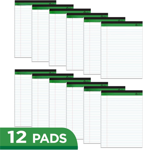 Legal Pads <strong>Writing</strong> Pads Recycled <strong>Paper</strong> 8.5&quot;x11.75&quot;Wide <strong>Ruled</strong> 50 Sheets 8-1/2&quot;x 11-3/4&quot;Perforated Write Pad White Pack of 12pads - Product Image 5