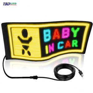 USB LED Scrolling Message Sign Matrix schermo morbido controllo APP Display a LED flessibile programmabile per Bar negozio di finestrini auto - Product Image 1