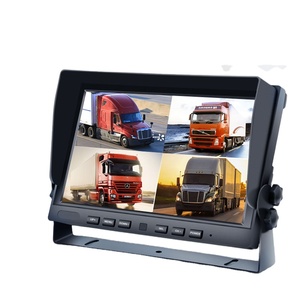XYD10インチTFTLCDモニターバックミラーリバースディスプレイモニタークワッドスプリットスクリーンAHD 1080PAndroidユニバーサルカーヘッドレストモニター - Product Image 1