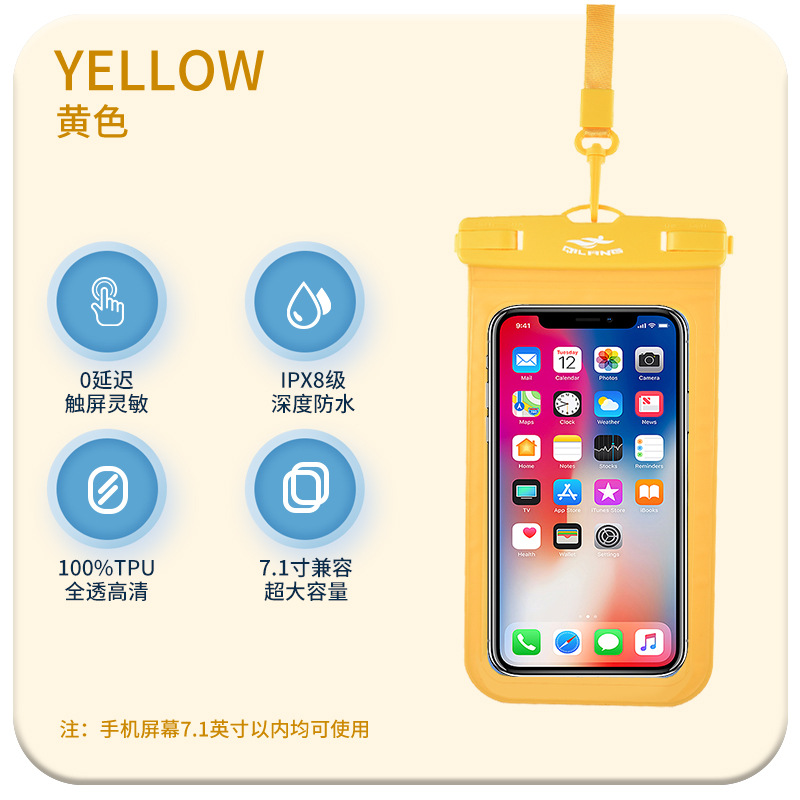 Amarillo [pantalla de 7,1 pulgadas, resistencia al agua IPX8, 360° Cámara HD