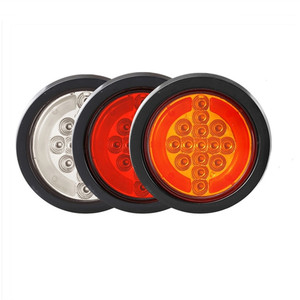 12-24 Vブレーキストップマーカーランニングテールランプ4インチラウンド<span class=keywords><strong>LED</strong></span>トレーラーテールライト